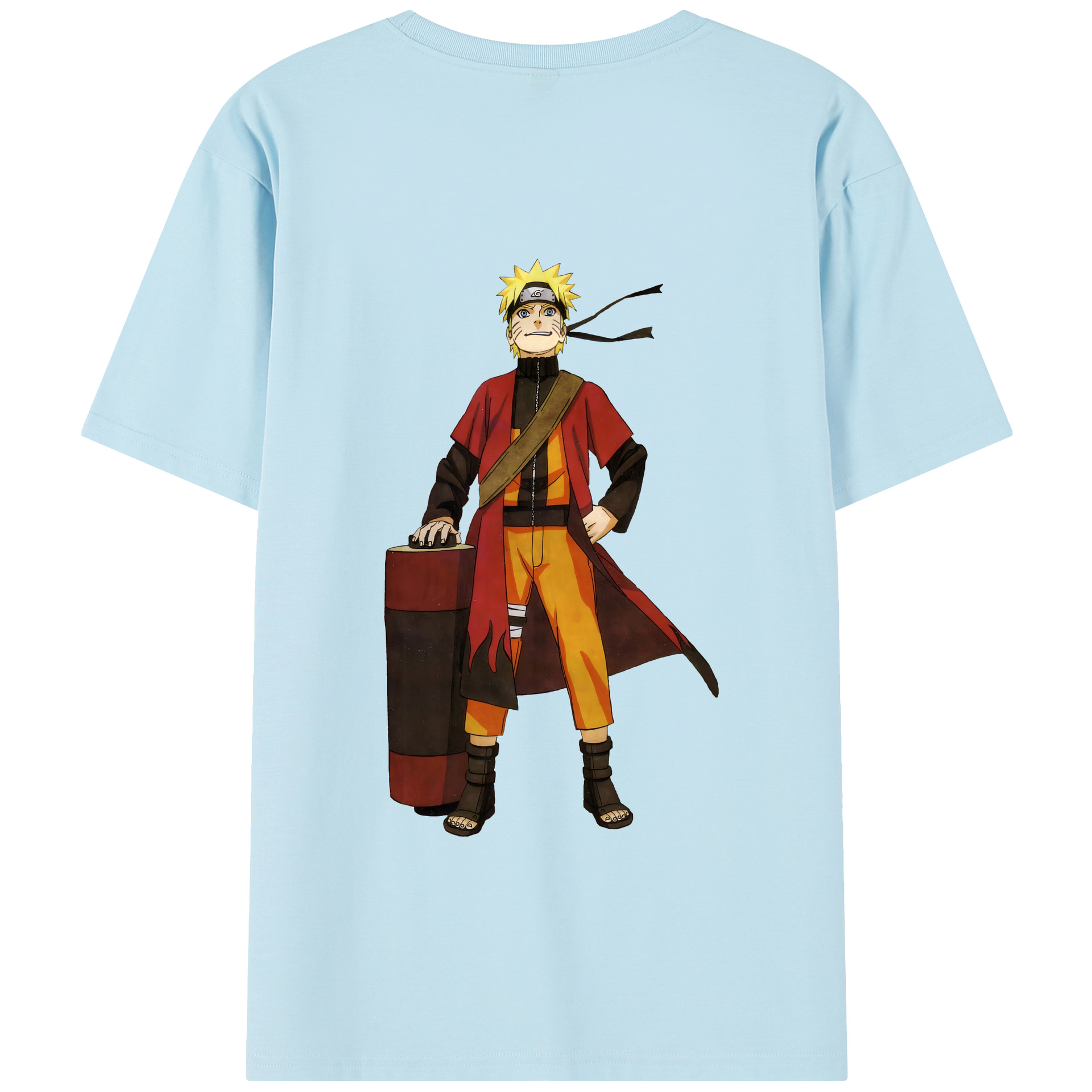 （画像用） NARUTO -ナルト- うずまき ナルト Uzumaki Naruto 綿100％半袖Tシャツ（背面プリント）